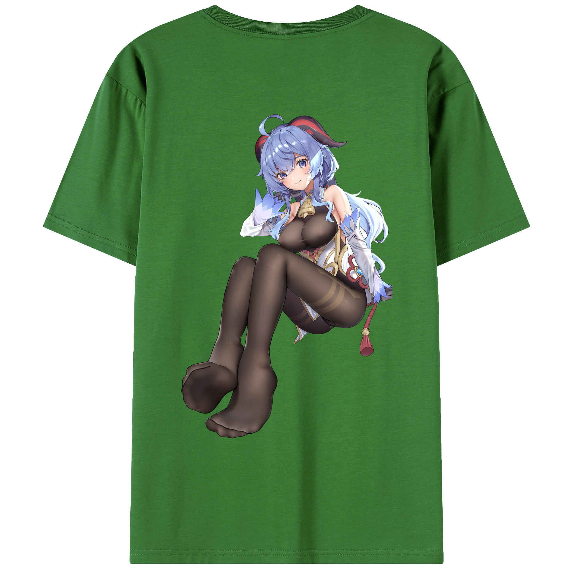 げんし神 甘雨 かんう genshin Ganyu レディース半袖Tシャツ(バックプリント)